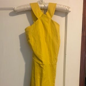 Ann Taylor Mustard Tea Length Dress